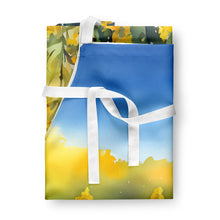 Load image into Gallery viewer, Nebraska Goldenrod in Watercolor Apron – Artist-Designed Kitchen, BBQ &amp; Craft Apron