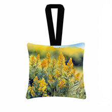 Load image into Gallery viewer, Nebraska Goldenrod in Watercolor Hanging Square Fabric Ornament 3.5 × 3.5