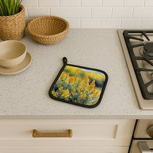Load image into Gallery viewer, Nebraska Goldenrod in Watercolor Pair of Pot Holders