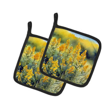 Load image into Gallery viewer, Nebraska Goldenrod in Watercolor Pair of Pot Holders