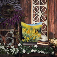 Load image into Gallery viewer, Nebraska Goldenrod in Watercolor Throw Pillow