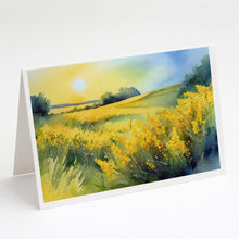 Load image into Gallery viewer, Nebraska Goldenrod in Watercolor Greeting Cards -  Blank Note Cards – 8-Pack of Artist-Designed Cards with Envelopes