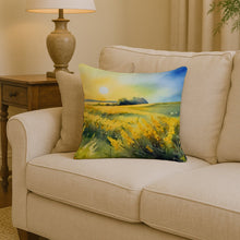 Load image into Gallery viewer, Nebraska Goldenrod in Watercolor Throw Pillow