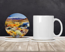 Load image into Gallery viewer, Nevada Sagebrush in Watercolor Large Sandstone Coasters Pack of 4