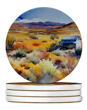 Load image into Gallery viewer, Nevada Sagebrush in Watercolor Large Sandstone Coasters Pack of 4