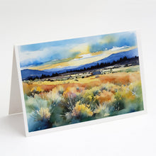 Load image into Gallery viewer, Nevada Sagebrush in Watercolor Greeting Cards -  Blank Note Cards – 8-Pack of Artist-Designed Cards with Envelopes