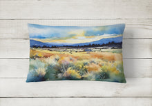 Load image into Gallery viewer, Nevada Sagebrush in Watercolor Fabric Decorative Pillow