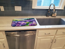 Load image into Gallery viewer, New Hampshire Purple Lilac in Watercolor Dish Drying Mat