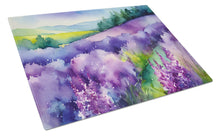 Load image into Gallery viewer, New Hampshire Purple Lilac in Watercolor Glass Cutting Boards – Durable, Decorative Kitchen Art Large