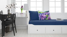 Load image into Gallery viewer, New Hampshire Purple Lilac in Watercolor Fabric Standard Pillowcase – Artistic Decorative Front, White Back