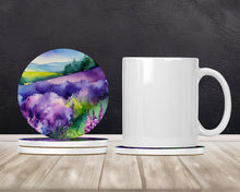 Load image into Gallery viewer, New Hampshire Purple Lilac in Watercolor Large Sandstone Coasters Pack of 4