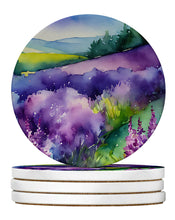 Load image into Gallery viewer, New Hampshire Purple Lilac in Watercolor Large Sandstone Coasters Pack of 4