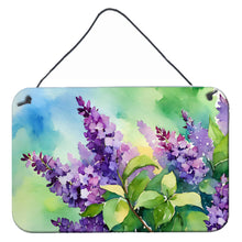 Load image into Gallery viewer, New Hampshire Purple Lilac in Watercolor Wall or Door Hanging Prints