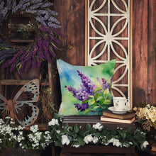 Load image into Gallery viewer, New Hampshire Purple Lilac in Watercolor Throw Pillow