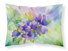 Load image into Gallery viewer, New Jersey Violet in Watercolor Fabric Standard Pillowcase – Artistic Decorative Front, White Back