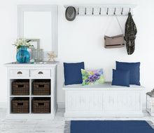 Load image into Gallery viewer, New Jersey Violet in Watercolor Fabric Decorative Pillow