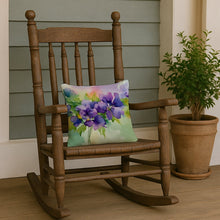 Load image into Gallery viewer, New Jersey Violet in Watercolor Throw Pillow