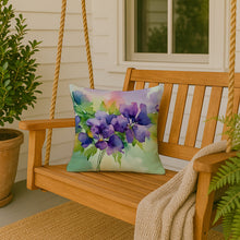 Load image into Gallery viewer, New Jersey Violet in Watercolor Throw Pillow