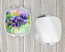 Load image into Gallery viewer, New Jersey Violet in Watercolor Compact Mirror