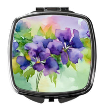 Load image into Gallery viewer, New Jersey Violet in Watercolor Compact Mirror