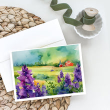 Load image into Gallery viewer, New Jersey Violet in Watercolor Greeting Cards -  Blank Note Cards – 8-Pack of Artist-Designed Cards with Envelopes