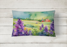 Load image into Gallery viewer, New Jersey Violet in Watercolor Fabric Decorative Pillow