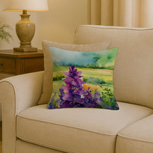 Load image into Gallery viewer, New Jersey Violet in Watercolor Throw Pillow
