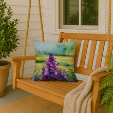 Load image into Gallery viewer, New Jersey Violet in Watercolor Throw Pillow
