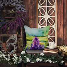 Load image into Gallery viewer, New Jersey Violet in Watercolor Throw Pillow