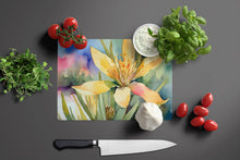 Load image into Gallery viewer, New Mexico Yucca Flower in Watercolor Glass Cutting Boards – Durable, Decorative Kitchen Art Large