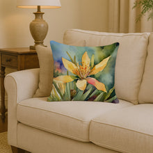 Load image into Gallery viewer, New Mexico Yucca Flower in Watercolor Throw Pillow