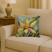 Load image into Gallery viewer, New Mexico Yucca Flower in Watercolor Throw Pillow