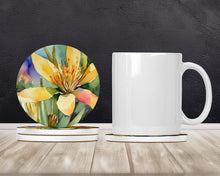 Load image into Gallery viewer, New Mexico Yucca Flower in Watercolor Large Sandstone Coasters Pack of 4