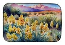 Load image into Gallery viewer, New Mexico Yucca Flower in Watercolor Dish Drying Mat