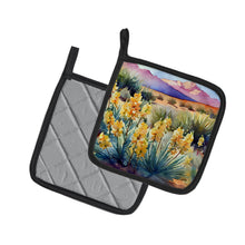 Load image into Gallery viewer, New Mexico Yucca Flower in Watercolor Pair of Pot Holders