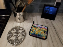 Load image into Gallery viewer, New Mexico Yucca Flower in Watercolor Pair of Pot Holders