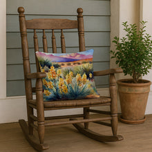 Load image into Gallery viewer, New Mexico Yucca Flower in Watercolor Throw Pillow