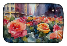 Load image into Gallery viewer, New York Roses in Watercolor Dish Drying Mat