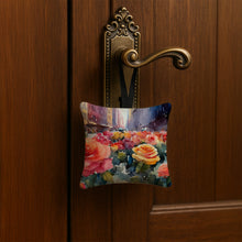 Load image into Gallery viewer, New York Roses in Watercolor Hanging Square Fabric Ornament 3.5 × 3.5