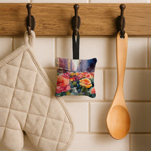 Load image into Gallery viewer, New York Roses in Watercolor Hanging Square Fabric Ornament 3.5 × 3.5