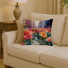 Load image into Gallery viewer, New York Roses in Watercolor Throw Pillow
