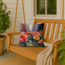 Load image into Gallery viewer, New York Roses in Watercolor Throw Pillow