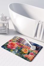 Load image into Gallery viewer, New York Roses in Watercolor Memory Foam Kitchen Mat