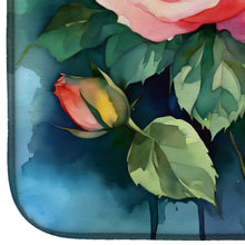 Load image into Gallery viewer, New York Roses in Watercolor Dish Drying Mat