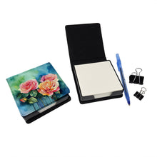 Load image into Gallery viewer, New York Roses in Watercolor PU Leather Note Paper Holder