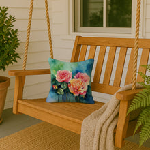 Load image into Gallery viewer, New York Roses in Watercolor Throw Pillow