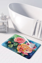 Load image into Gallery viewer, New York Roses in Watercolor Memory Foam Kitchen Mat