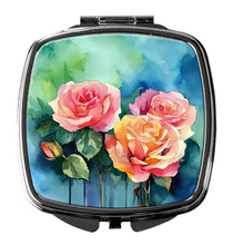 Load image into Gallery viewer, New York Roses in Watercolor Compact Mirror