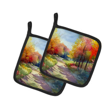 Load image into Gallery viewer, North Carolina Dogwoods in Watercolor Pair of Pot Holders