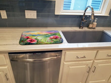 Load image into Gallery viewer, North Dakota Wild Prairie Roses in Watercolor Dish Drying Mat